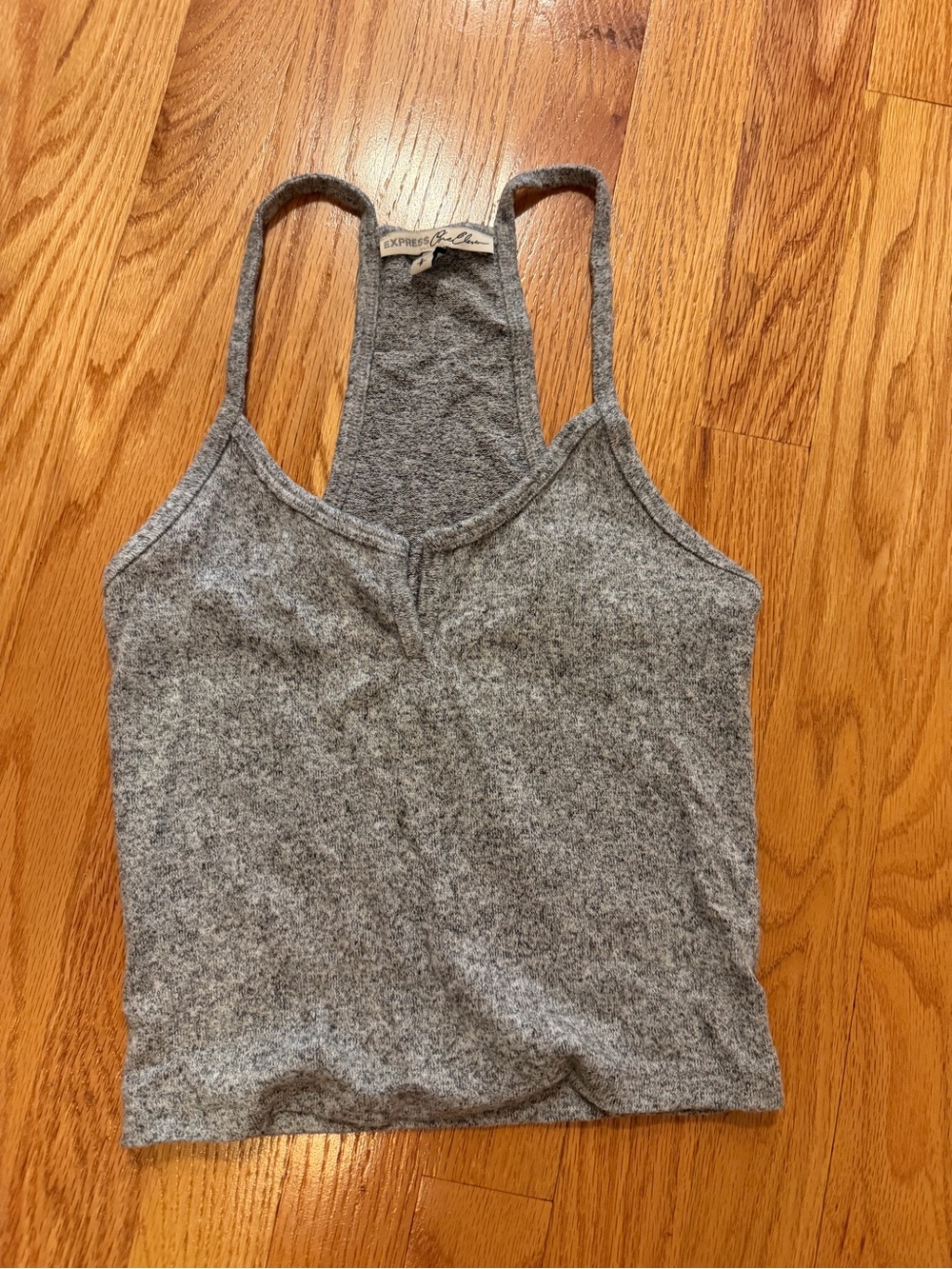 Express Gray Heather Racerback Tank